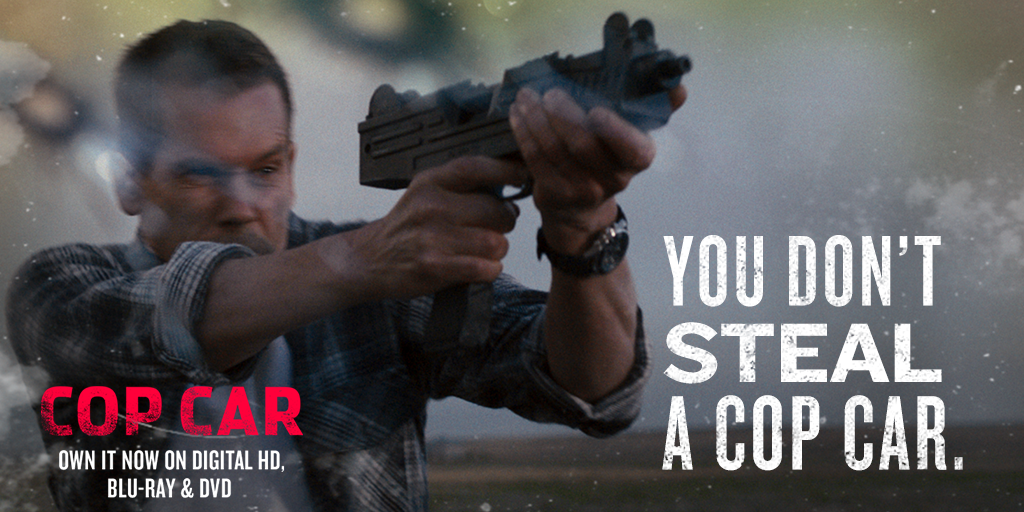 CopCarMovie's tweet photo. Too late! How are Harrison and Travis going to get out of this one? #CopCarMovie https://t.co/CxVsTYfAwr