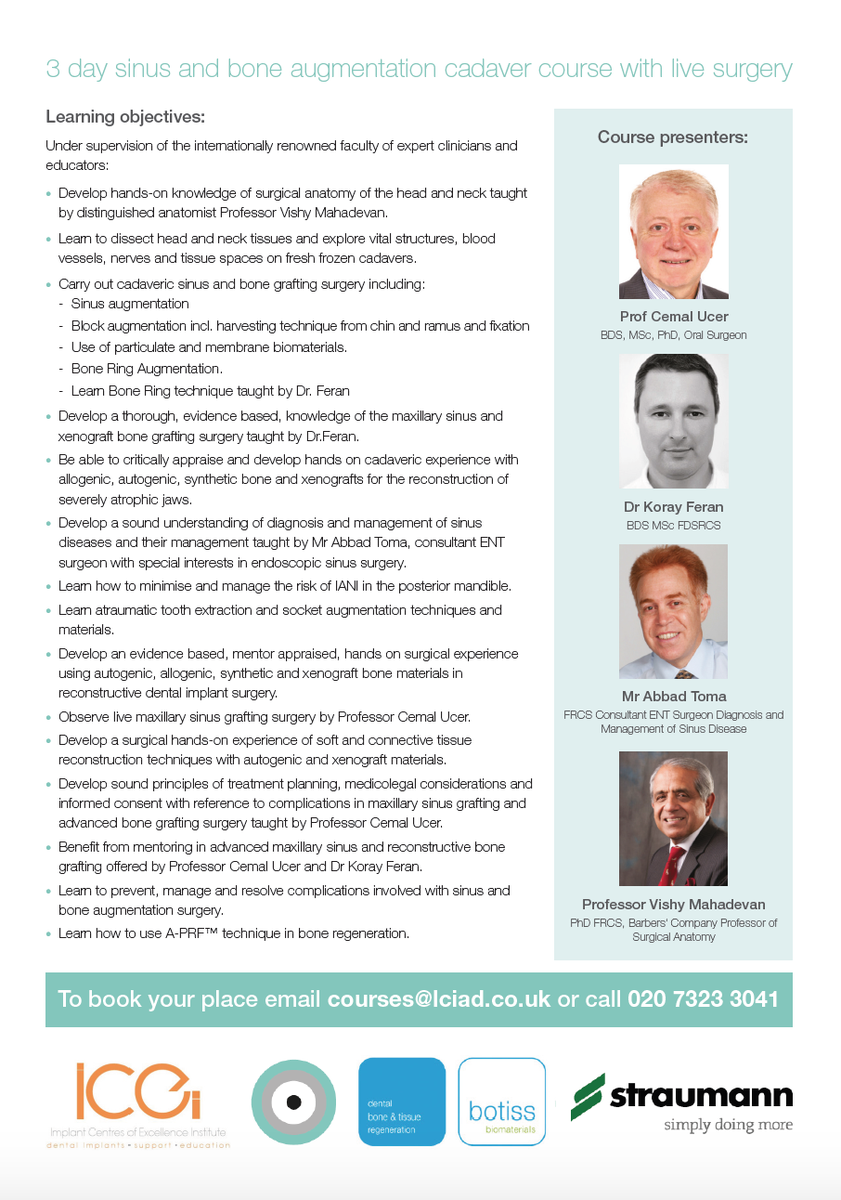 dentalcircleUK's tweet photo. Fantastic course coming up, contact @StraumannUK to book as limited spaces! http://t.co/TlZCkPkgyL