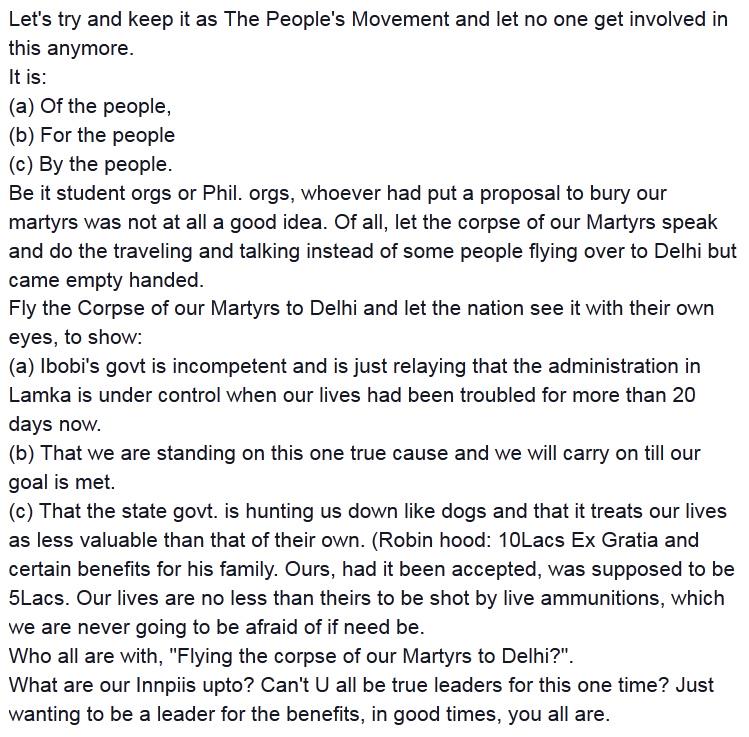siam_t_paite's tweet photo. Let the Voices of our 9 Martyrs be heard by every ears and witnessed by every eyes. http://t.co/Poz6axPMVk