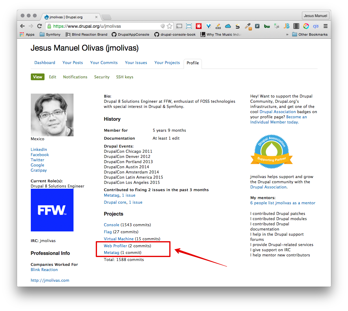 jmolivas's tweet image. Yay! my second commit to #webprofiler and the first one to #metatag #Drupal8 modules got accepted during the weekend.