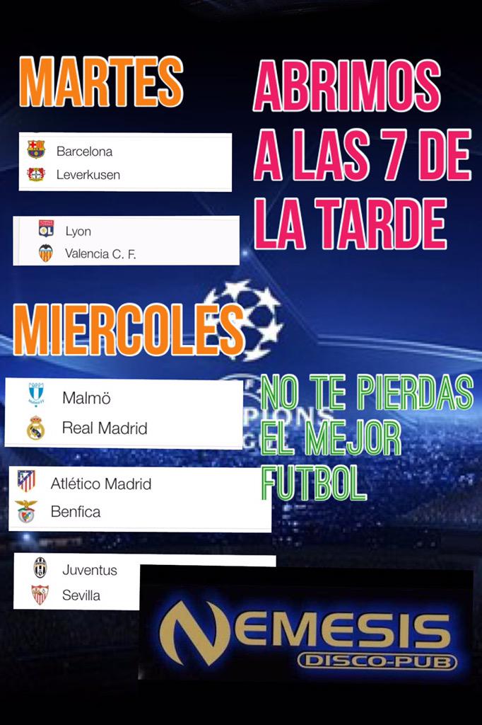 Abrimos el martes y el miercoles para que nadie se quede sin ver la Champions.