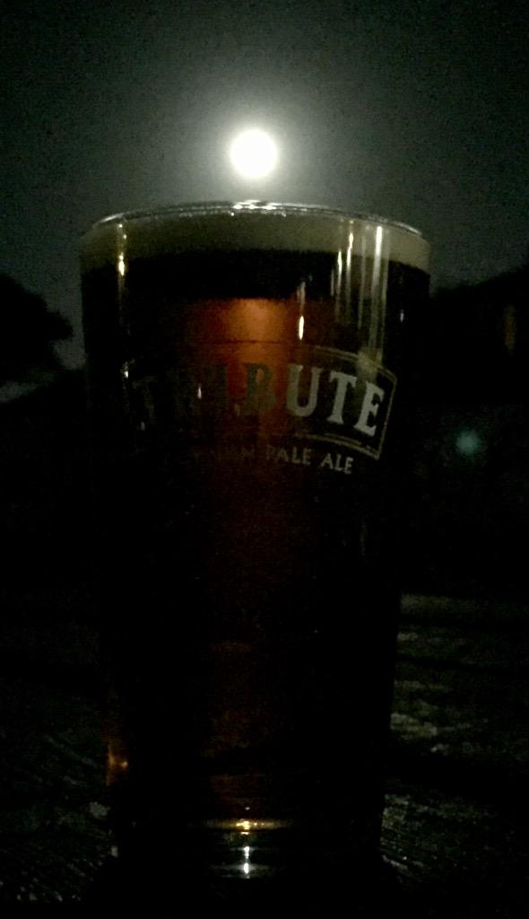 CastawaysMylor's tweet photo. The moon turned a strange shade of orange over @CastawaysMylor tonight. @StAustellBrew @Tribute_Ale http://t.co/dn4TpIVkQb