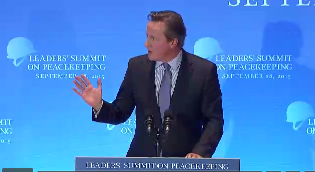 UKUN_NewYork's tweet photo. At #PKsummit @Number10gov: UK to play larger part in @UNPeacekeeping. Not w/o risk/cost but right thing to do #UNGA http://t.co/2ZVbtMrpLA