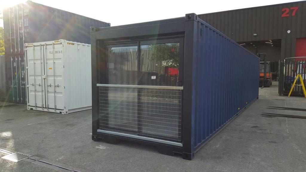 AbleModular's tweet image. Number 1 of 20... Stackable unit as part of a set for a customer. Cute Juliet balcony at this end #shippingcontainer