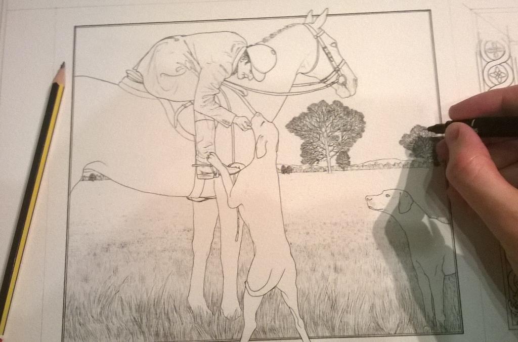 c_k_lynch's tweet photo. Two hours, or so, well spent. The bond between huntsman and his hounds. #DrawByHand http://t.co/JfMEjtx5wF