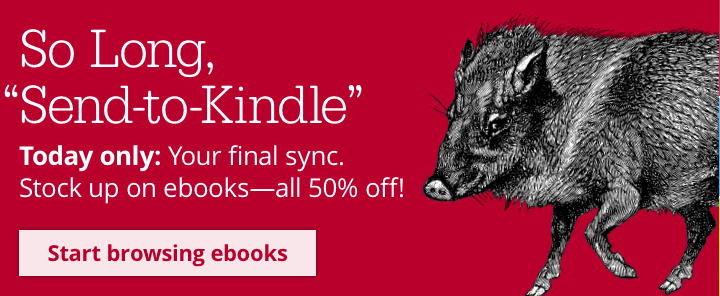 bettymakes's tweet photo. O'Reilly has a promo going on right now - 50% off all ebooks! Must hoard all #programming books! |#LackingSelfControl http://t.co/dSVl9yyFy8