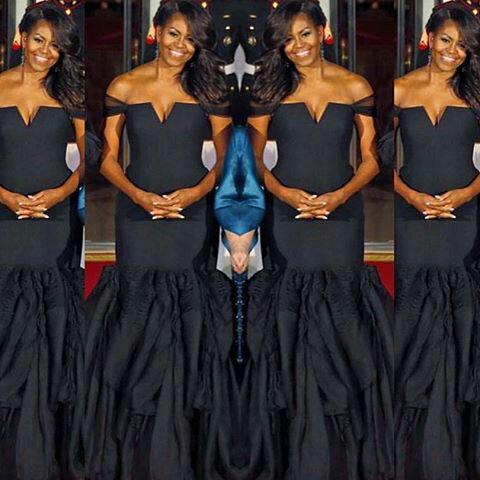 FLOTUS looking hot in some Vera Wang! Love me some Michelle #ExcellentWomen