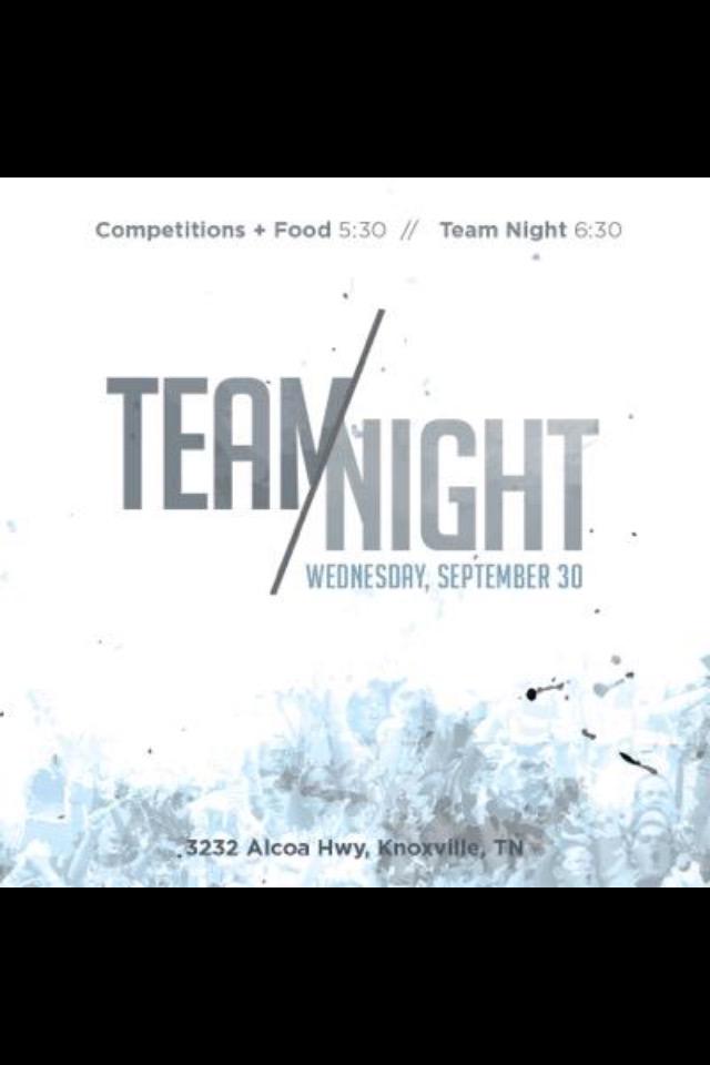 Team Night this Wednesday @ Sevier Heights!! Food at 5:30 and service at 6:30. Giveaways include Apple Watch &amp; ENOs!!