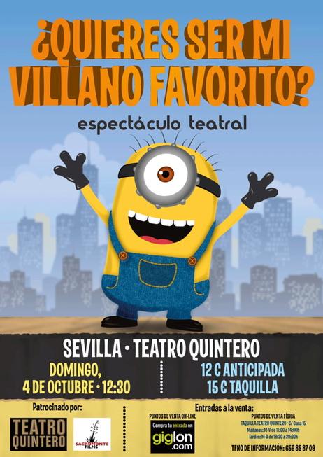 Ya queda menos para el estreno en el teatro quintero en sevilla, diversión infantil asegurada, te animas !!!!!!!