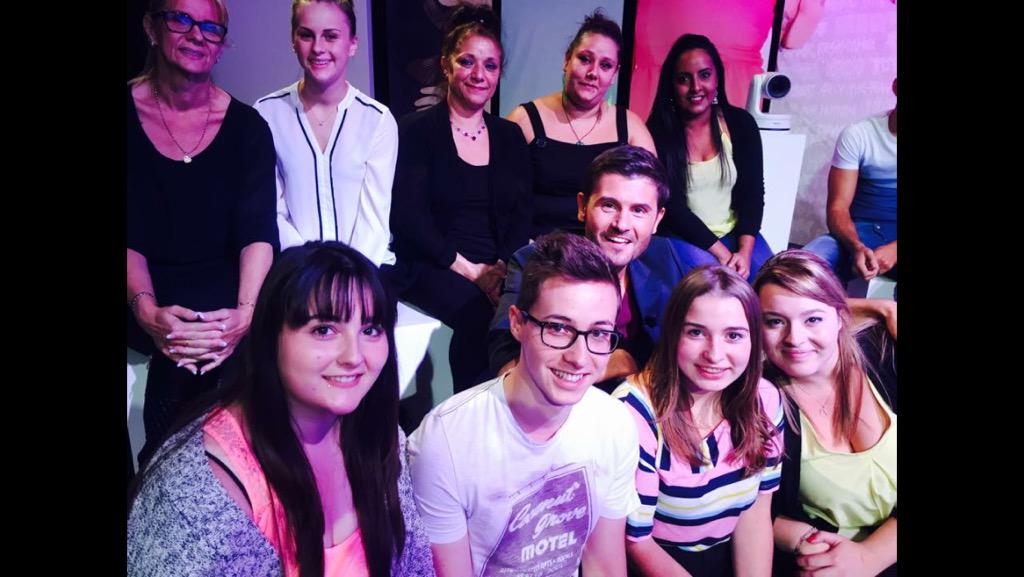 melanie_silv's tweet photo. Merci à @Tof_Beaugrand  pour sa gentillesse et à toute l'équipe @LeilaBenKhalifa @a_lemaitre, Avec @ArthurSs9 😘 http://t.co/AhPB22L27u