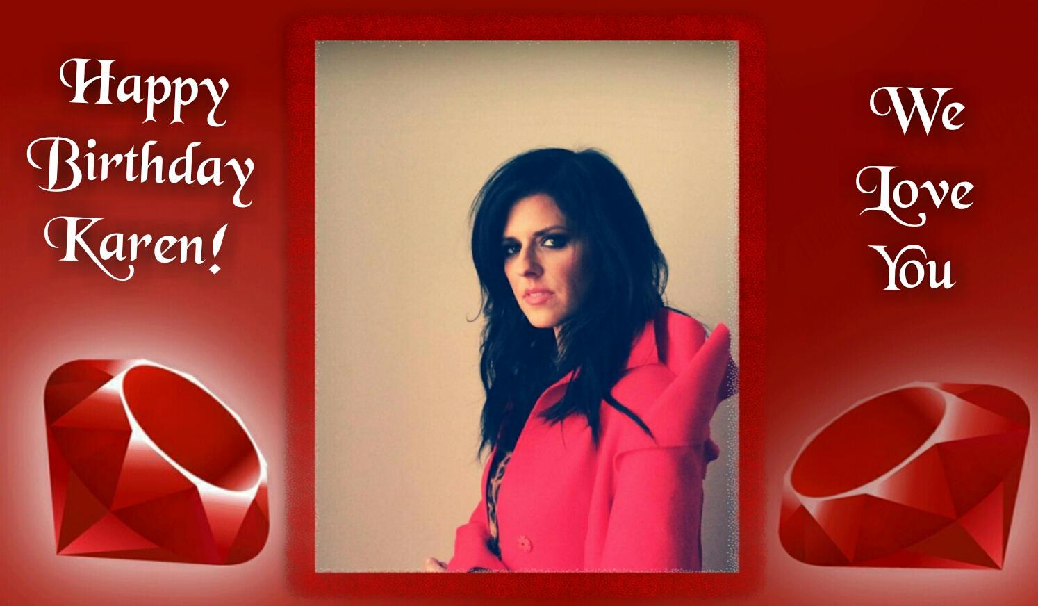 Y\all help me wish Karen Fairchild of A Very Blessed And Happy Birthday! We All Love You!     
