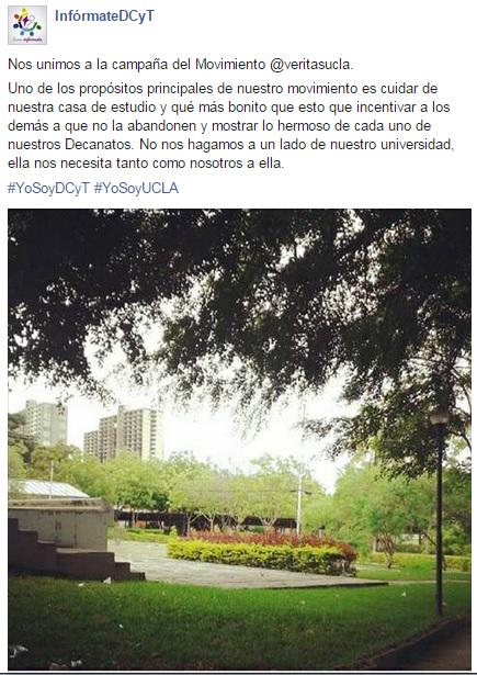 InformateDCyT's tweet photo. @veritasucla #YoSoyDCyT #YoSoyUCLA http://t.co/ISIErBWUT2