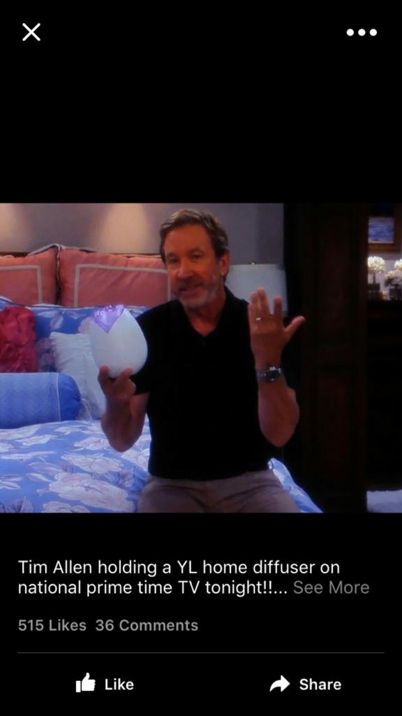jaredsturner's tweet photo. Thanks for #YoungLiving shout-out Tim Allen! http://t.co/Coti6qNJdn