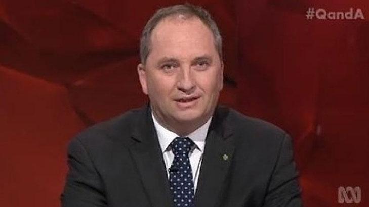 theage's tweet photo. .@Barnaby_Joyce says improving manners will help address domestic violence @QandA #qanda http://t.co/aplYFcgfpt http://t.co/6boe74mdT0