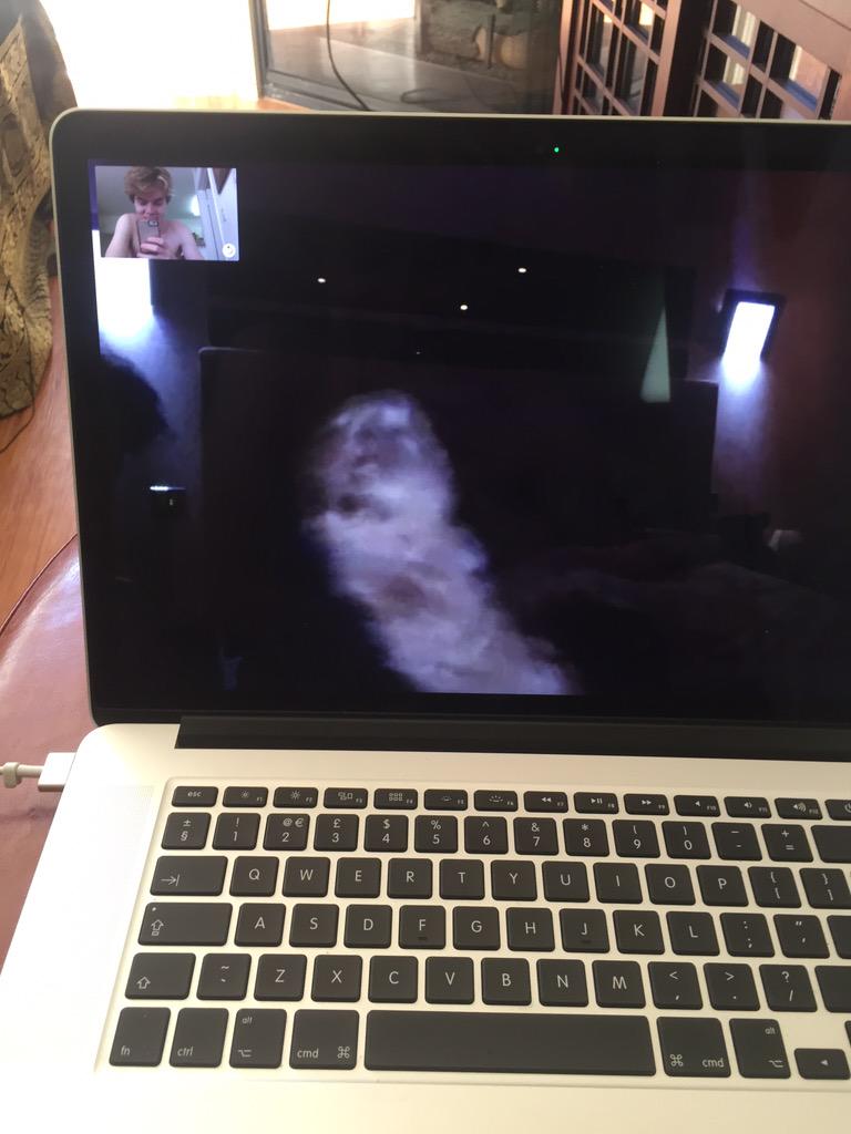 Facetimed my dog, he doesn't have time for me. Look at him wave goodbye!!