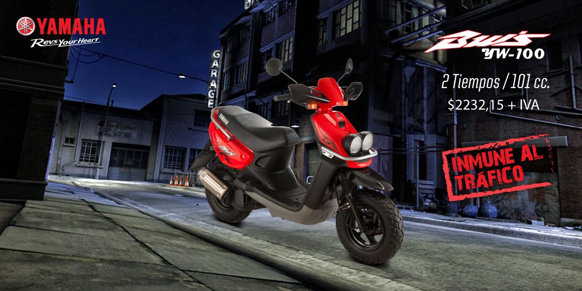 ¿Cansado de llegar tarde?

Adquiere hoy mismo tu #BW´S y vuélvete inmune al tráfico...

#Yamaha