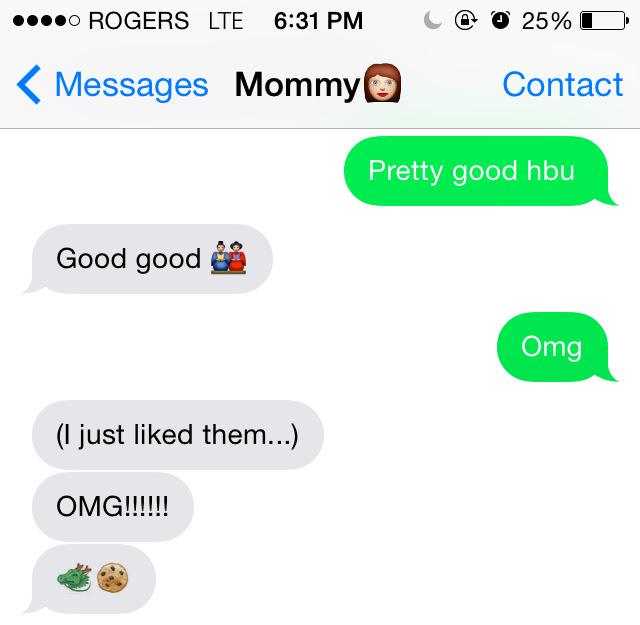 lindsayywest's tweet image. When your mom discovers emojis
