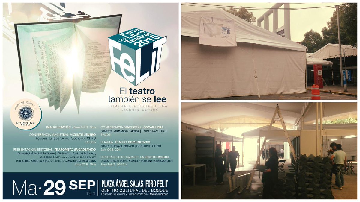 teatroinbal's tweet image. Ajustando los últimos detalles para recibir mañana a la #FeLiT2015. ¡No falten! El Teatro también se lee...