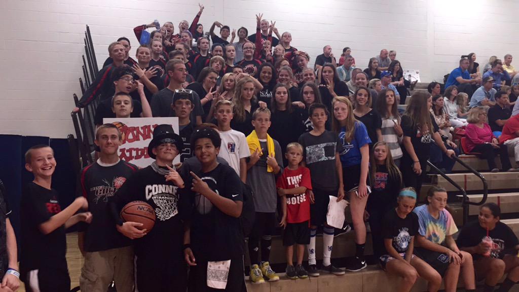 MsHarshbarger's tweet photo. Some awesome @CMColts cheering on the volleyball team http://t.co/CYR52WGVTB