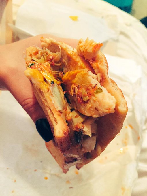 Absolutely in heaven with this new @Starbucks chicken artichoke sandwich #foodporn tastes bomb af. http://t<a class="tags" target="_blank" title="On Twitter" href="/?out=eyJ0eXAiOiJKV1QiLCJhbGciOiJIUzUxMiJ9.eyJpYXQiOjE3MjA2NzA3NDQsImlzcyI6InR3cG9ybnN0YXJzLmNvbSIsIm5iZiI6MTcyMDY3MDc0NCwiZXhwIjoxNzUyMjA2NzQ0LCJyZWRpcmVjdF91cmwiOiJodHRwczovL3R3aXR0ZXIuY29tL1N0YXJidWNrcyJ9.TUt_BTj7789PWcqj90rNzau5cauBO-fEC1qE9SbQro6MC8uftgUJLgrhDkEGf5A0UC4QT_r_12s3qMPswYtACg">@Starbucks</a><a href="/tag/foodporn"class="tags"><span>#foodporn</span></a>