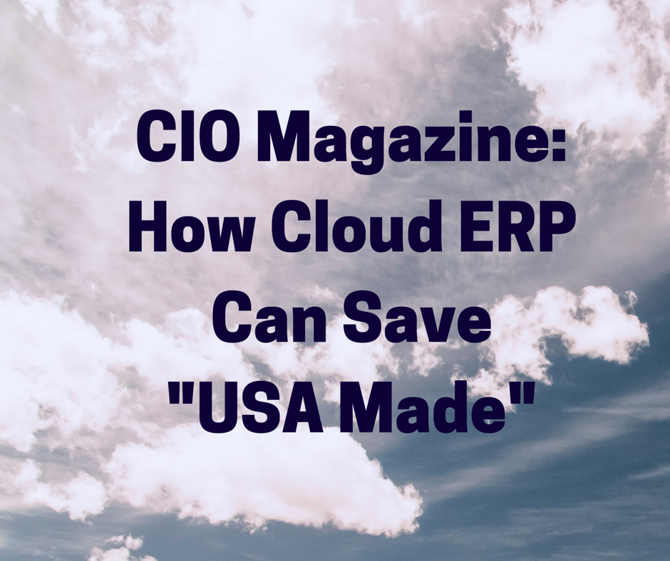 UnionwearUSA's tweet photo. CIO Magazine: Cloud Based ERP, MRP Give USA Lean Manufacturer a Boost #Unionwear  http://t.co/x7GuvfrOCY http://t.co/g5SYupDAiR