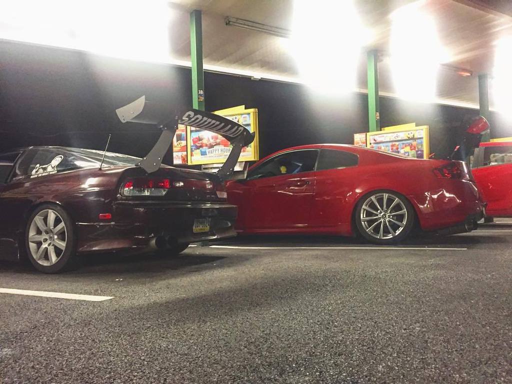 InfinitiAgora's tweet photo. Wing night at Sonic. @squuaaad_s13 @shaneg35 #bigwanggang #nissan #infiniti #g35 #s13 #staticmob #stancenation #who… http://t.co/cehKz45nfL
