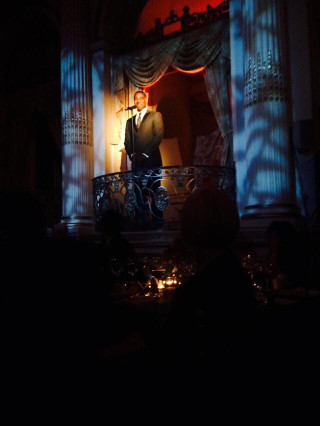 TheWing's tweet photo. @normlewis777 sings #BringHimHome @lesmisofficial #TheWingGala http://t.co/0pzj1gHYBN