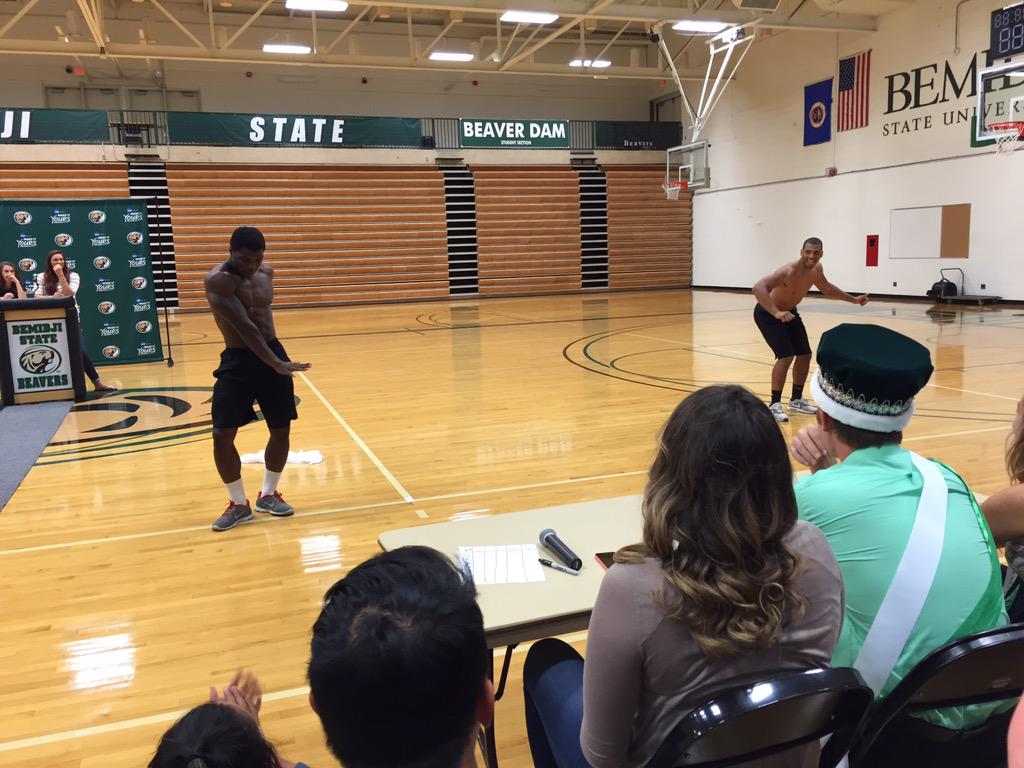 Football showing off their talent.