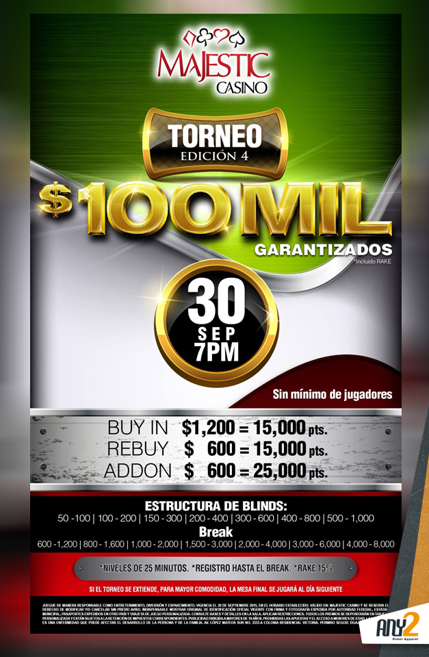 Any2mx's tweet photo. #Any2News. Mañana se juega el último megasatélite rumbo al $100 Mil Garantizados de Majestic Casino. #Poker http://t.co/0zSvlsZ9lu