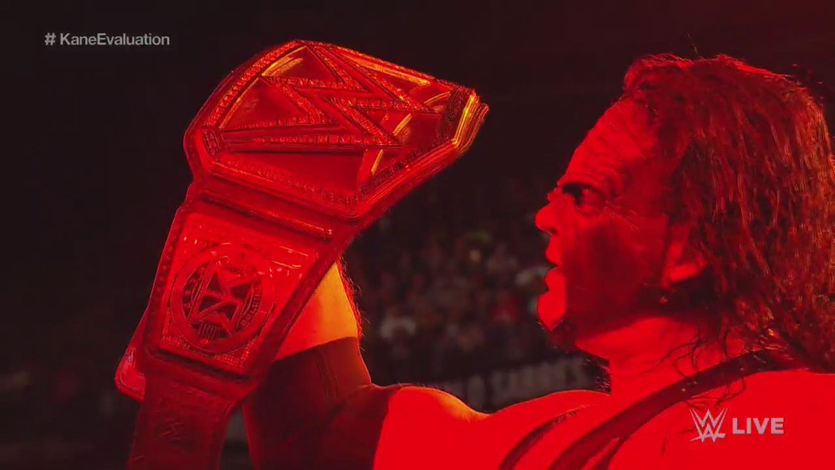 Miba_24's tweet photo. "@WWE: The #DemonKane wants the Gold! 

@KaneWWE @WWERollins #RAW http://t.co/KqqPAUfh5t"
