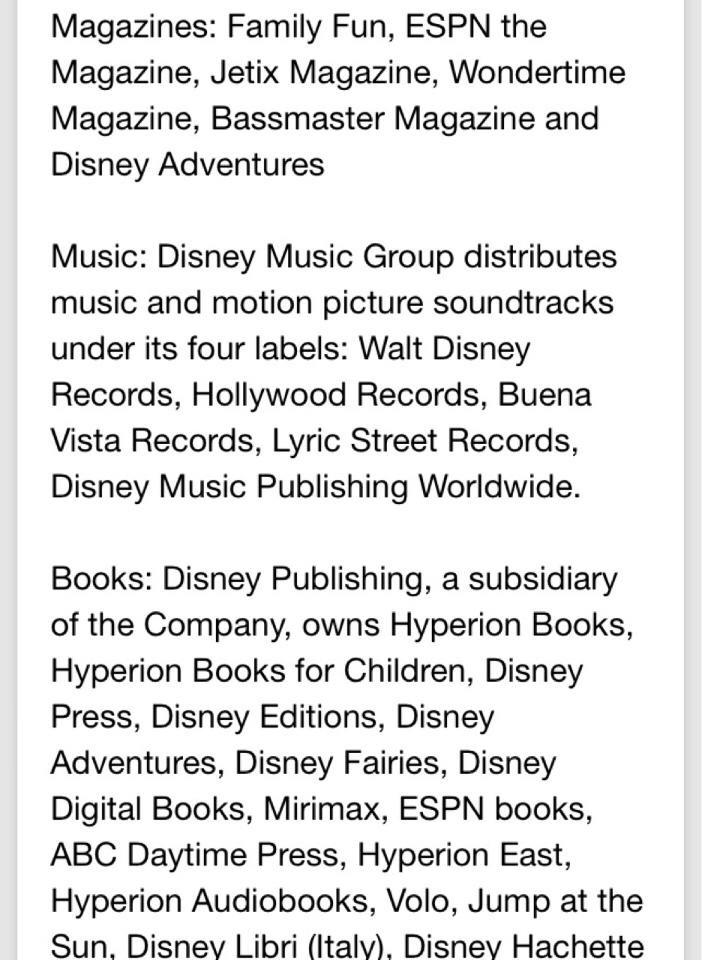 RBHoco2015's tweet photo. Don't know what Disney owns here's a list... http://t.co/nIaP7ZzNvs