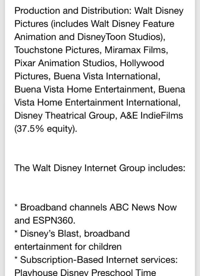 RBHoco2015's tweet photo. Don't know what Disney owns here's a list... http://t.co/nIaP7ZzNvs