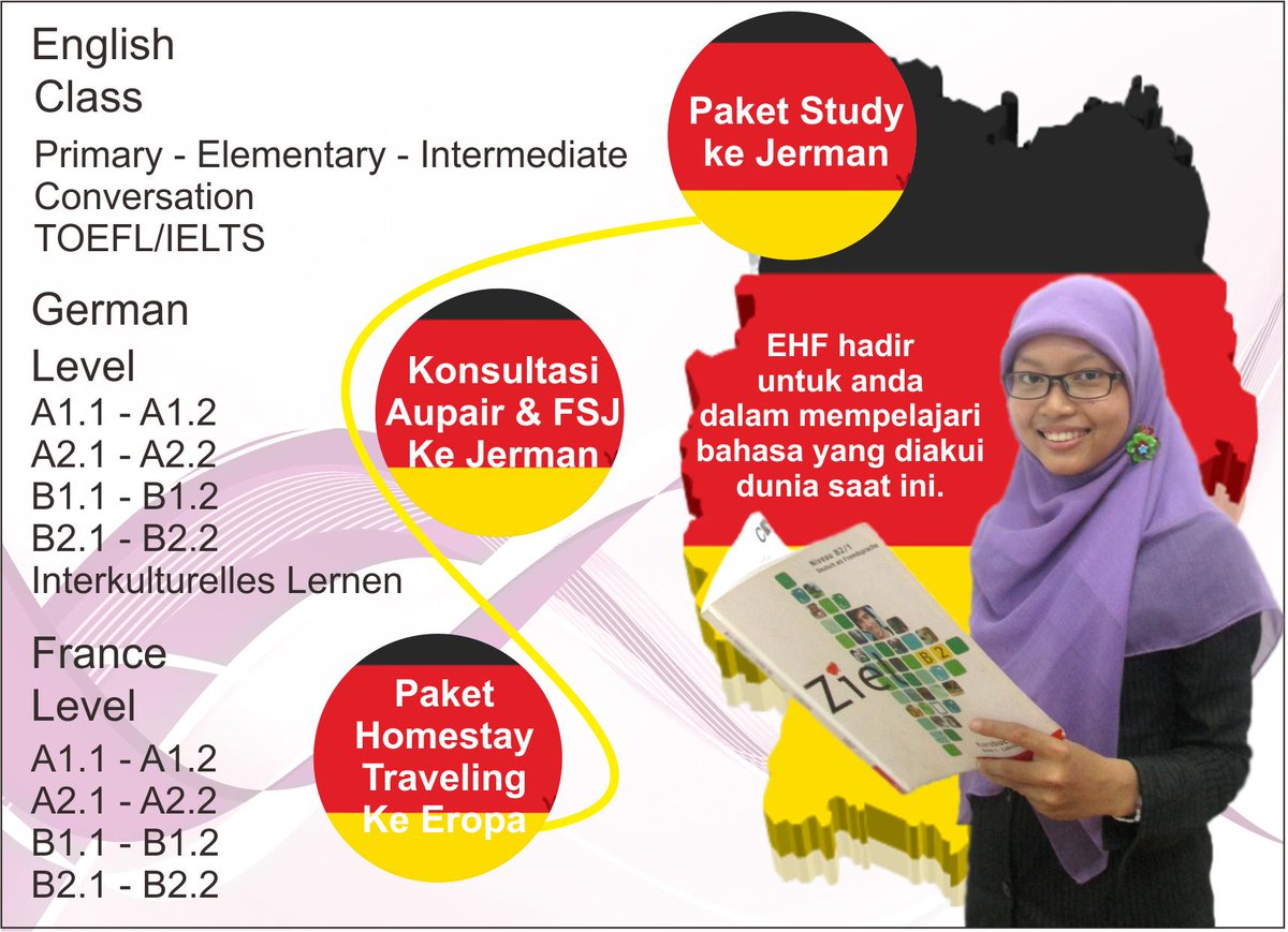Belajar nya enak, cepat banget buat dipahami, buat kalian yg mau kuliah di german pas banget bljar sama <a href="/ehf_medan/">EHF MEDAN</a> :)