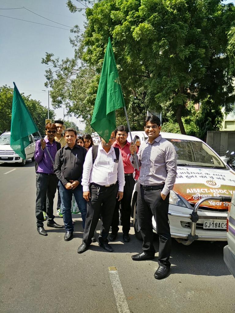 <a href="/AISECTIndia/">AISECT</a> Kaushal Vikas Yatra beginning of Gujarat route <a href="/NSDCINDIA/">NSDC India</a> <a href="/MSDESkillindia/">Skill India</a> #PMKVY2015 #SkillIndia