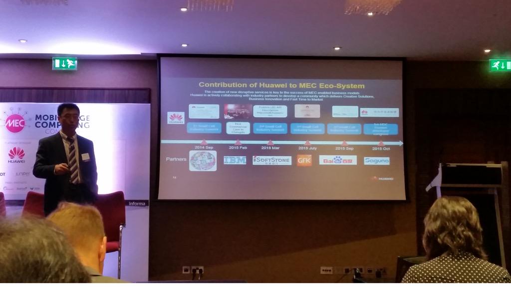 sagunanet's tweet photo. Dr. Philip Song from @Huawei on stage Saguna is proud to be one of Huawei's partners #MobileEdgeComputingCongress http://t.co/QycWIytHcb