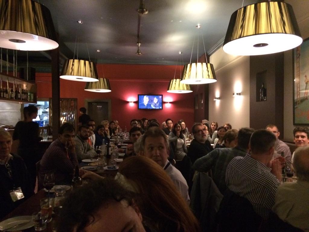 RosGleadow's tweet image. president John Evans welcomes us to fun night at the @asps_ozplants dinner #combio2015