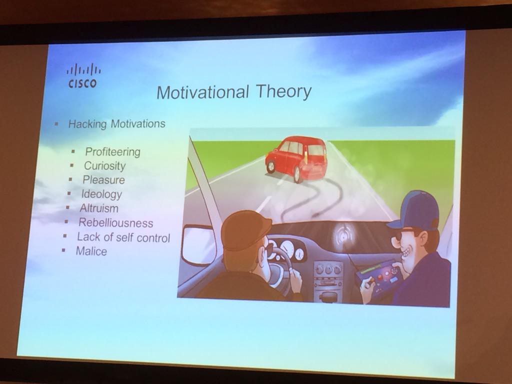 TechClaudia's tweet image. Why car hackers will hack from Cisco #CSC15 #Cisco