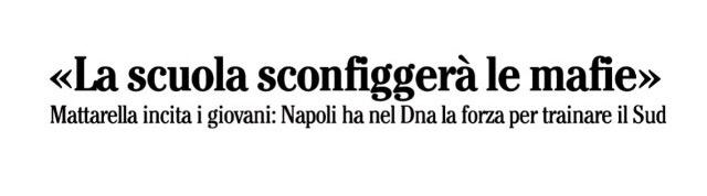 Alessandra_IU's tweet photo. #Mattarella incita i giovani "È la scuola presidio di legalità,luogo dove apprendere che possiamo farcela" #IlMattino http://t.co/PnVUxMepYS