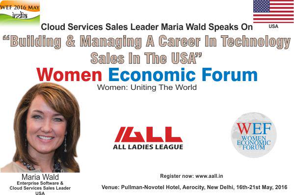 all_wef's tweet photo. Cloud Services Sales Leader @mariawald Speaks On "Building &amp; Managing A Career In Technology Sale-USA" at #WEF2016. http://t.co/ZnL4nWNOQK