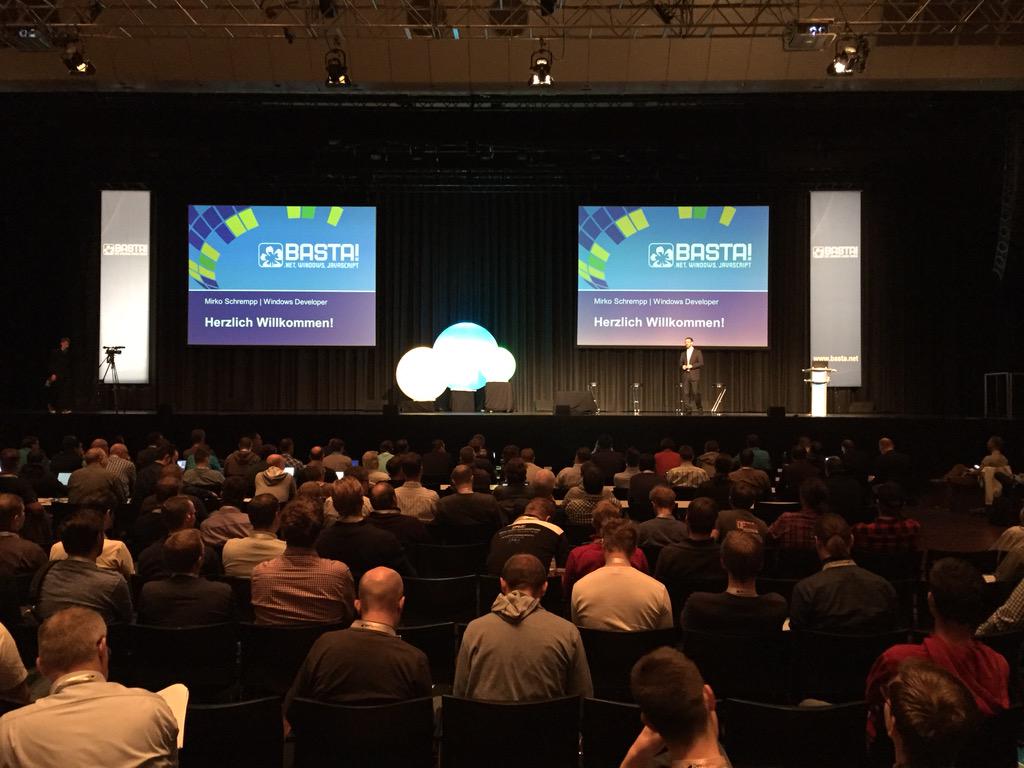 Developer83's tweet image. Keynote auf der BASTA! in Mainz ist gut besucht... @BASTAcon #bastacon