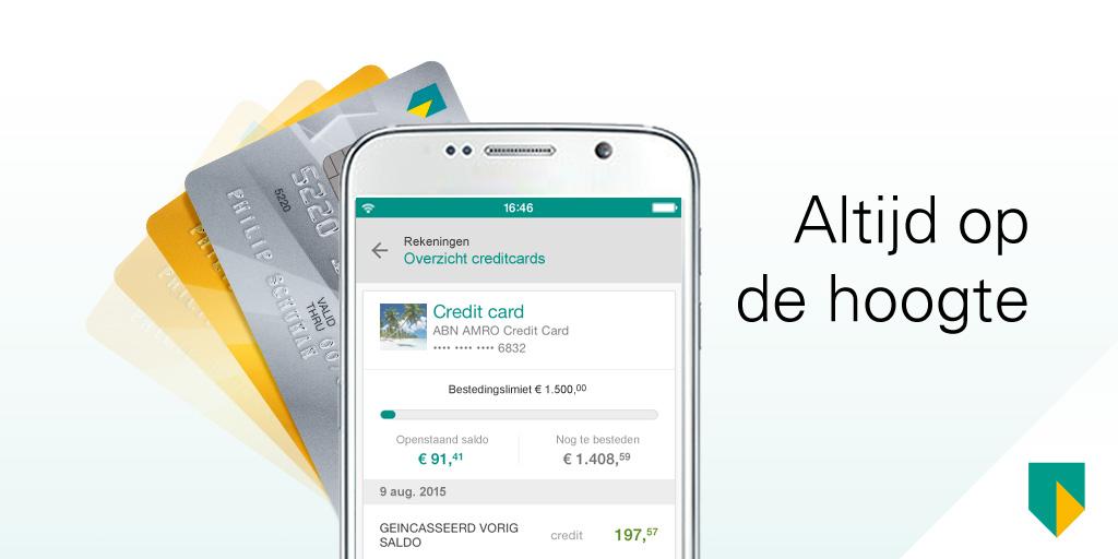 ABNAMRO's tweet photo. Nu in Android: je #creditcard checken in je #mobielbankieren app. Lees wat de voordelen zijn.
http://t.co/PJN3okUaAS http://t.co/WZmGOwJUAI