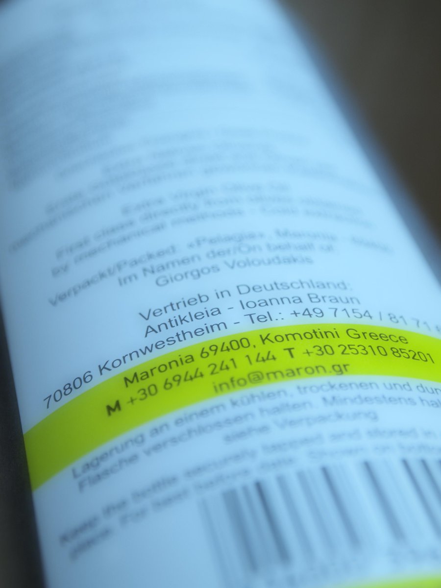 MaronOil's tweet photo. Back label http://t.co/HZsvkx5hz8