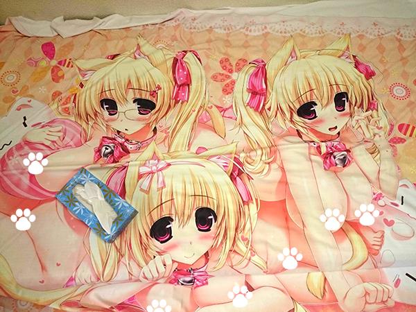 ドリームブランケットの色校が届きました～。でっかいです!!イベントで頒布させて頂いたものとは違って、股間部分は汁がなくなってスジになっていますw受注期間は10月23日～11月16日で、値段は21600円(税込)予定です! 