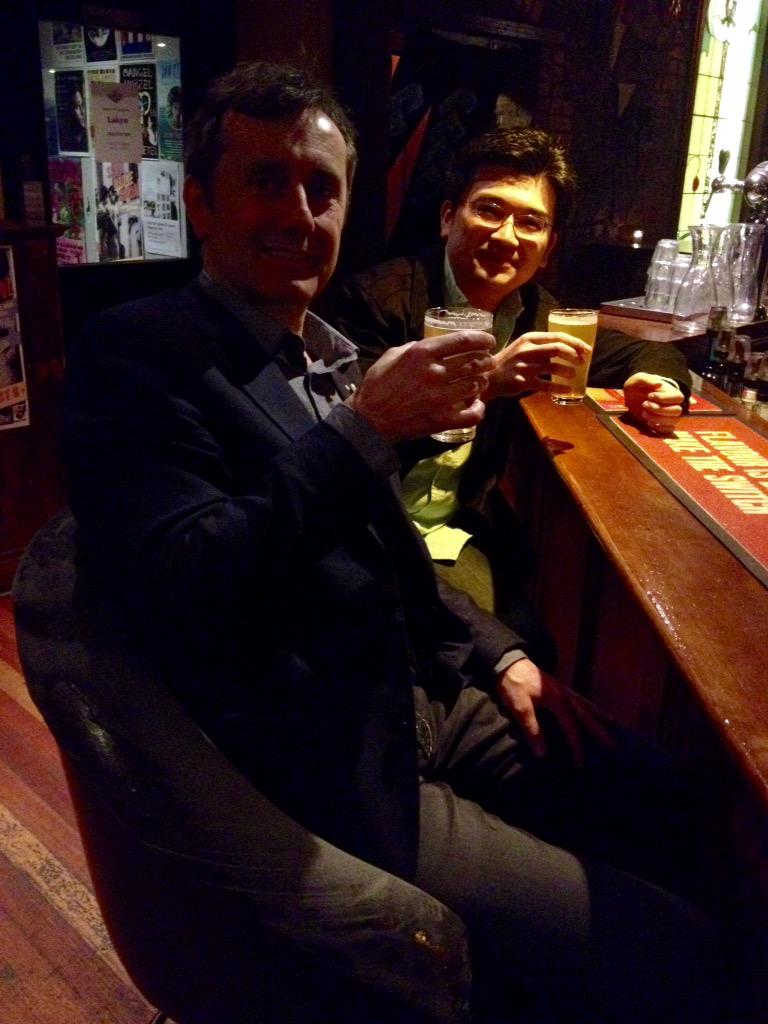 tominaustralia's tweet image. Hanging with Yuki Tomari @Gasometer @Collingwood sampling Japanese cuisine &amp;amp; local muso @Lakyn #combio2015 #RNArules