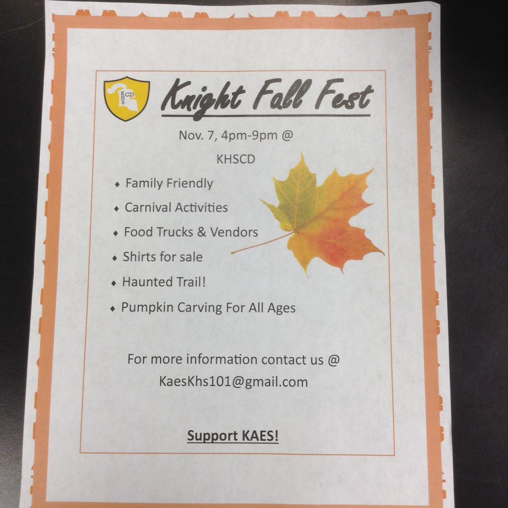 the_kaes's tweet image. NEWS: KAES will be hosting a KNIGHT FALL FESTIVAL! FOLLOW and RETWEET for more information!