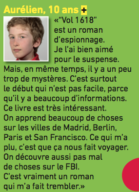 JDMOfficiel's tweet photo. #GPL2015 les avis de nos critiques en herbe sur Vol 1618 de Bertrand Puard. En course pour le prix roman ? http://t.co/szQiMAaviT