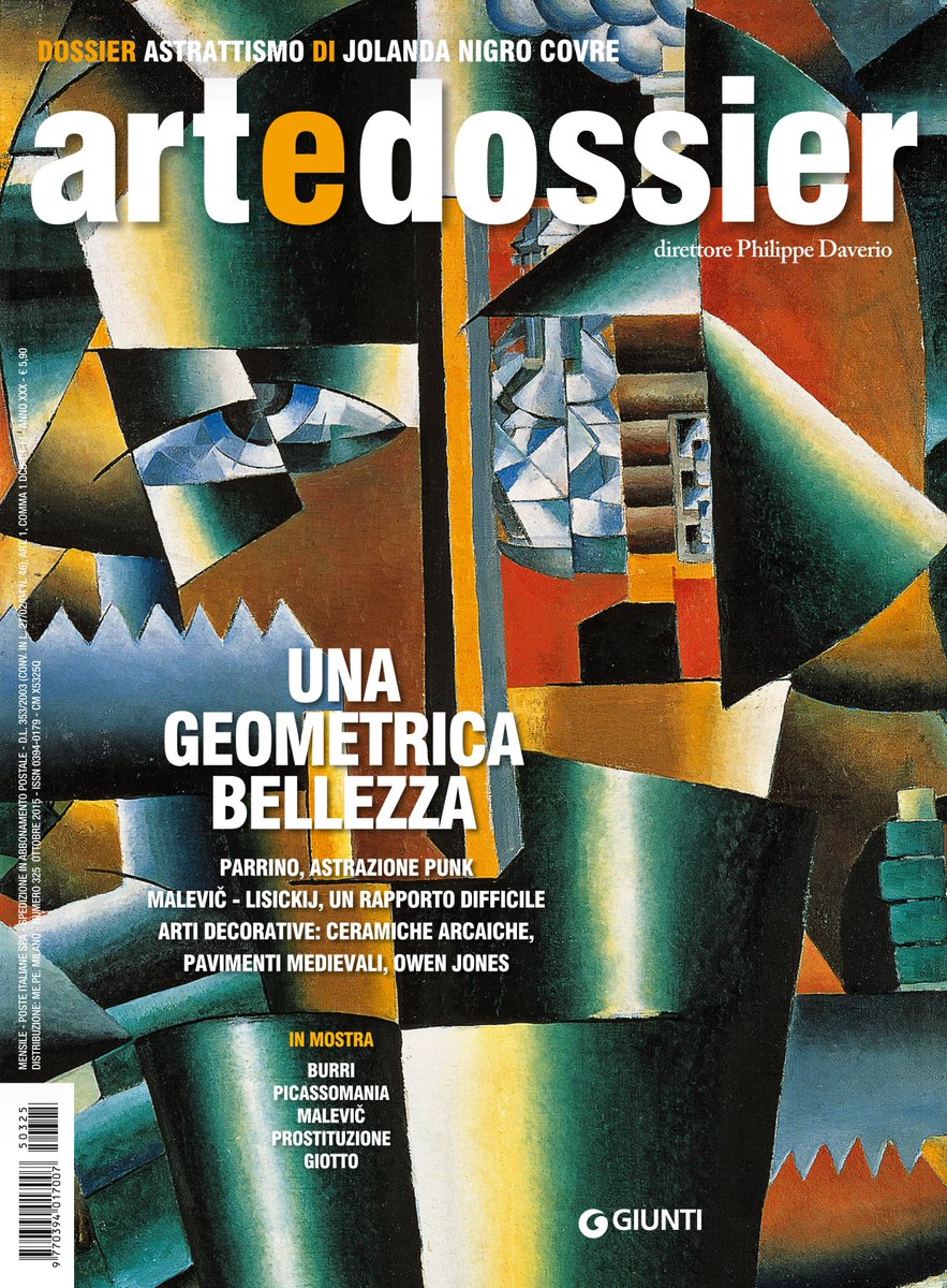 artedossier's tweet photo. In edicola #ArteDossier di ottobre! Geometrica bellezza: #Parrino, #Malevič, arti decorative http://t.co/t0tYUZJCGk http://t.co/g66LwkJaVq