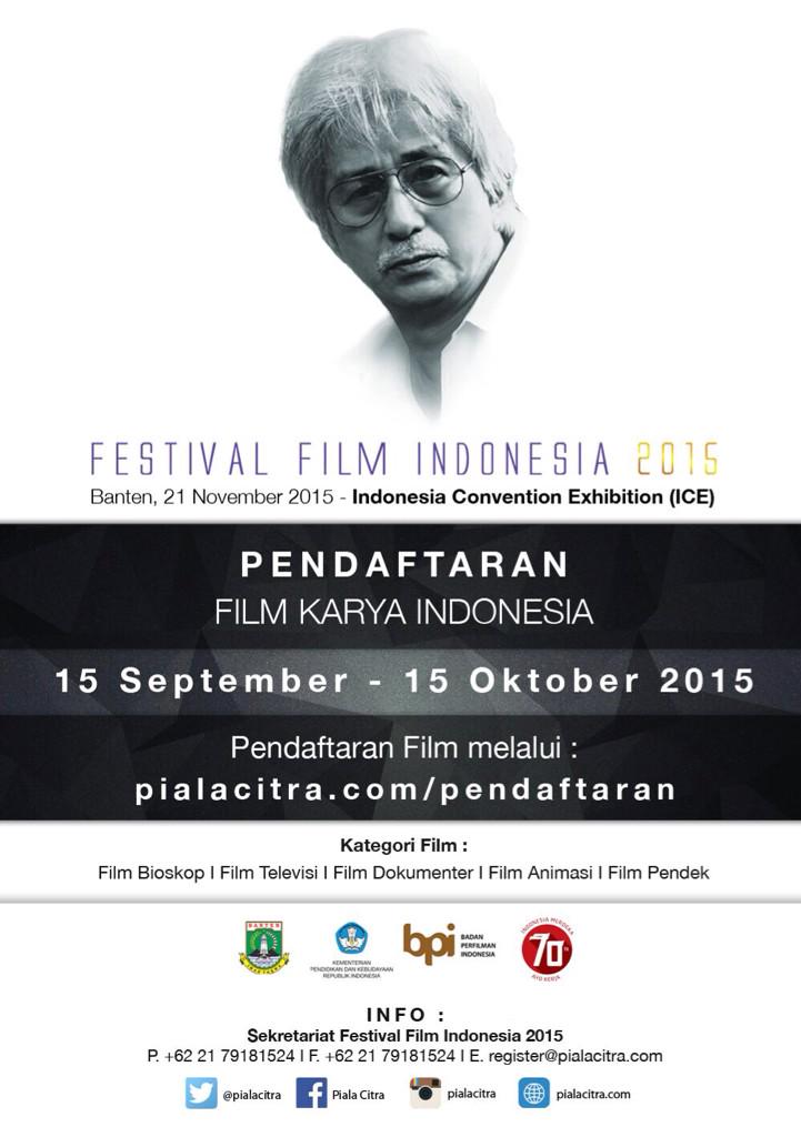 ichamomom's tweet photo. Hai guys! Punya film panjang? Pendek? Dokumenter? Jangan ketinggalan untuk ikut kompetisi di FFI 2015! #PialaCitra http://t.co/s0noBn8tFN
