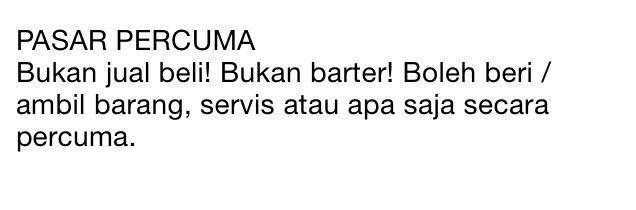 bukujalanan's tweet image. Pasar Percuma?Mende tu?Haaa,nak tahu lebih lanjut,datang Sabtu jam 2 petang - 10 malam yo! - en.m.wikipedia.org/wiki/Really_Re…