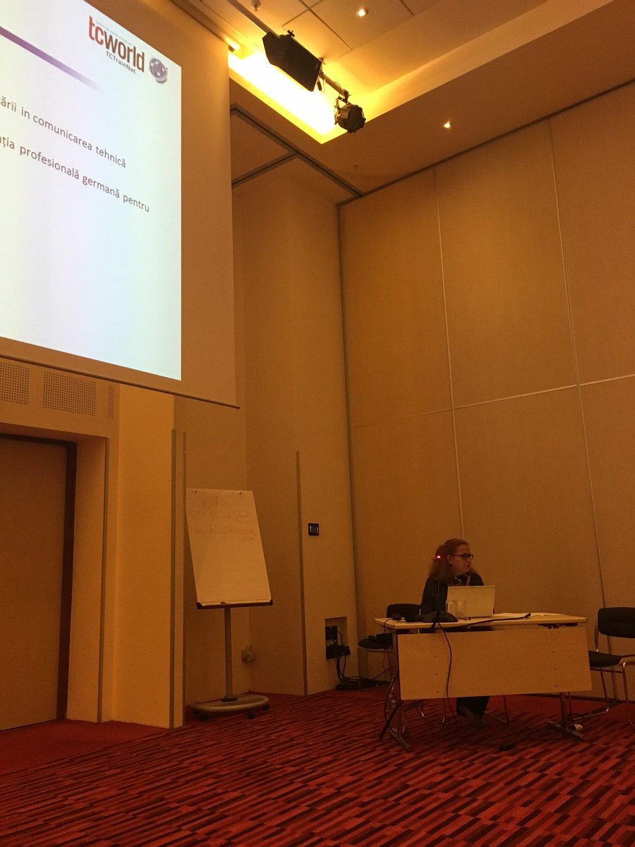 tekom_Europe's tweet image. Dana Tudor presents the #TCTrainNet online training and certification program at  #tekomRS15 in Bucharest